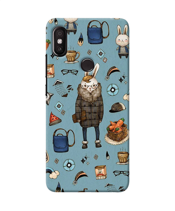 Canvas Rabbit Print Redmi Y2 Back Cover