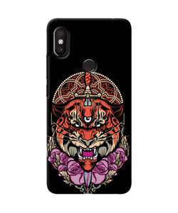 Abstract Tiger Redmi Y2 Back Cover