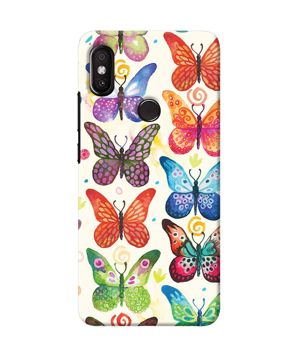 Abstract Butterfly Print Redmi Y2 Back Cover