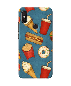 Abstract Food Print Redmi Y2 Back Cover