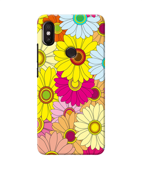 Abstract Colorful Flowers Redmi Y2 Back Cover