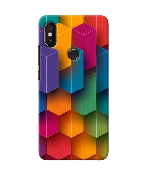 Abstract Rectangle Print Redmi Y2 Back Cover