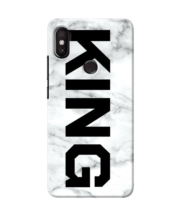 King Marble Text Redmi Y2 Back Cover