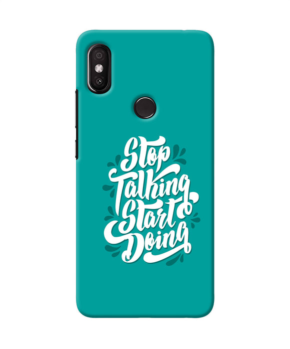 Stop Talking Start Doing Quote Redmi Y2 Back Cover