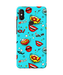 Lol Lips Print Redmi Y2 Back Cover