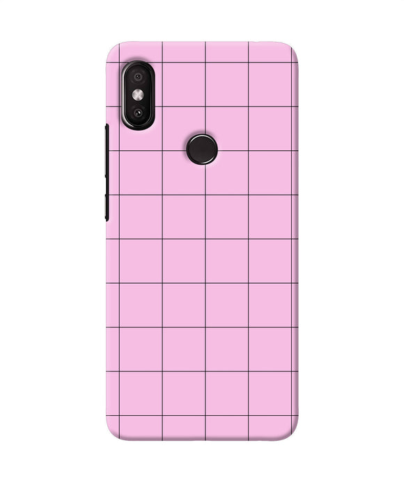 Pink Square Print Redmi Y2 Back Cover