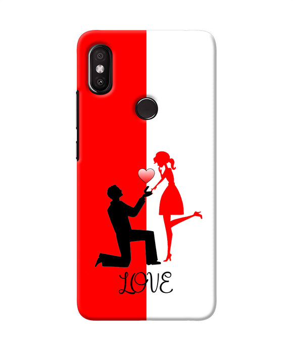 Love Propose Red And White Redmi Y2 Back Cover