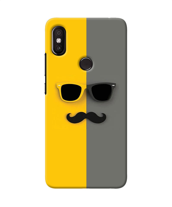 Mustache Glass Redmi Y2 Back Cover