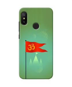 Om Flag Ram Mandir Redmi 6 Pro Back Cover