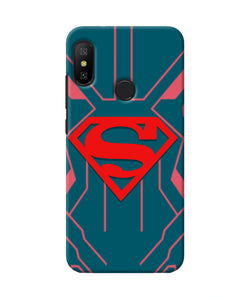 Superman Techno Redmi 6 Pro Real 4D Back Cover