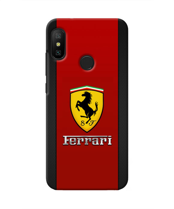 Ferrari Abstract Red Redmi 6 Pro Real 4D Back Cover