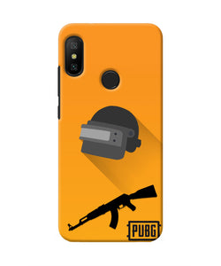 PUBG Helmet and Gun Redmi 6 Pro Real 4D Back Cover