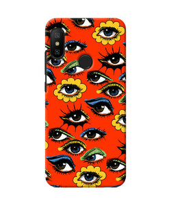 Abstract Eyes Pattern Redmi 6 Pro Back Cover