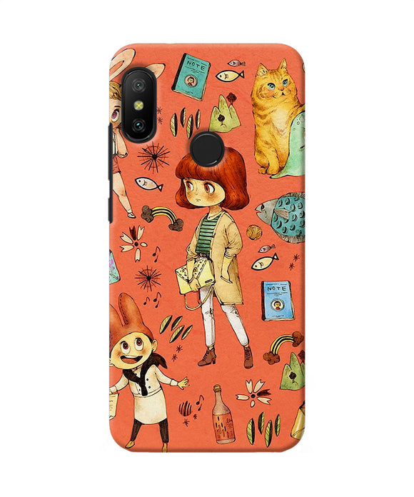 Canvas Little Girl Print Redmi 6 Pro Back Cover