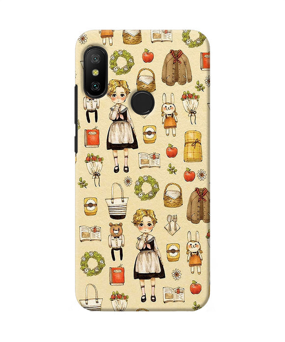 Canvas Girl Print Redmi 6 Pro Back Cover