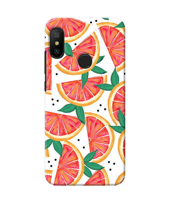 Abstract Orange Print Redmi 6 Pro Back Cover