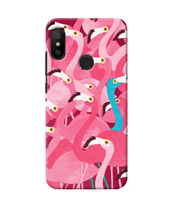 Abstract Sheer Bird Pink Print Redmi 6 Pro Back Cover