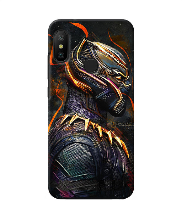 Black Panther Side Face Redmi 6 Pro Back Cover