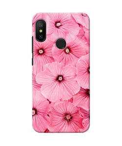 Pink Flowers Redmi 6 Pro Back Cover