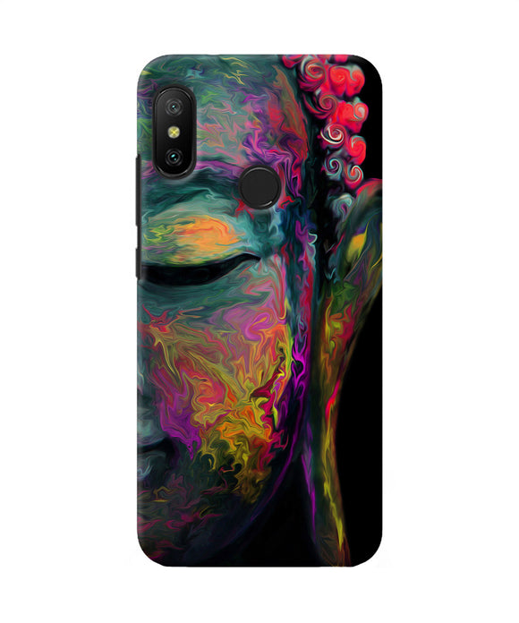 Buddha Face Painting Redmi 6 Pro Back Cover