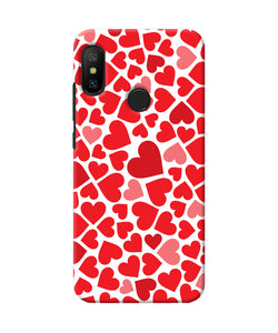 Red Heart Canvas Print Redmi 6 Pro Back Cover