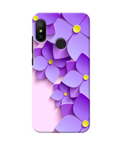 Violet Flower Craft Redmi 6 Pro Back Cover