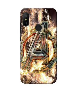 Avengers Burning Logo Redmi 6 Pro Back Cover