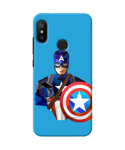 Captain America Character Redmi 6 Pro Back Cover