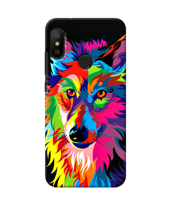 Colorful Wolf Sketch Redmi 6 Pro Back Cover