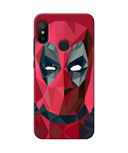 Abstract Deadpool Full Mask Redmi 6 Pro Back Cover