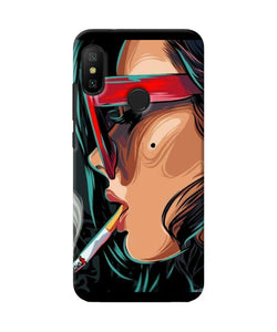 Smoking Girl Redmi 6 Pro Back Cover