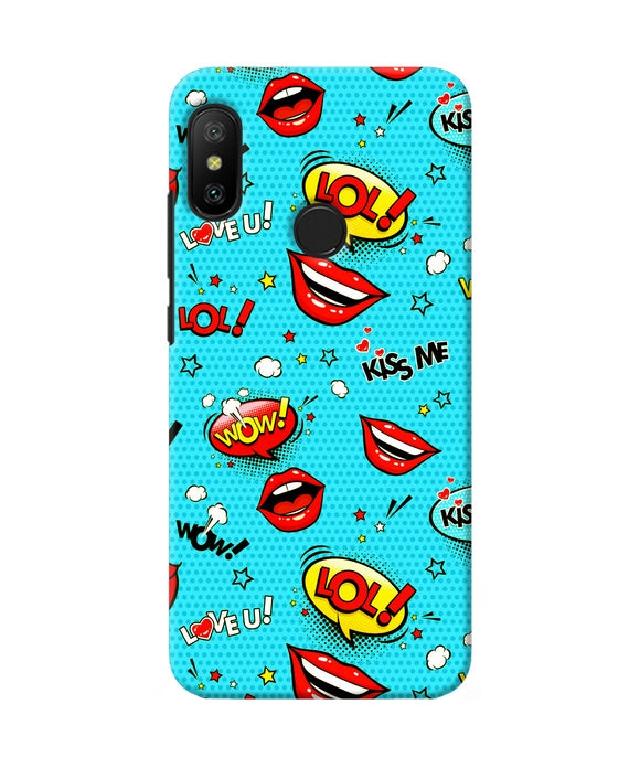 Lol Lips Print Redmi 6 Pro Back Cover