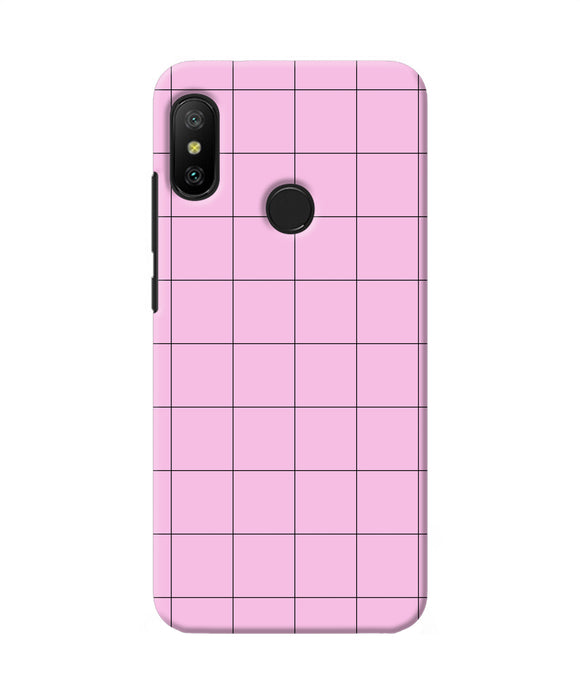 Pink Square Print Redmi 6 Pro Back Cover