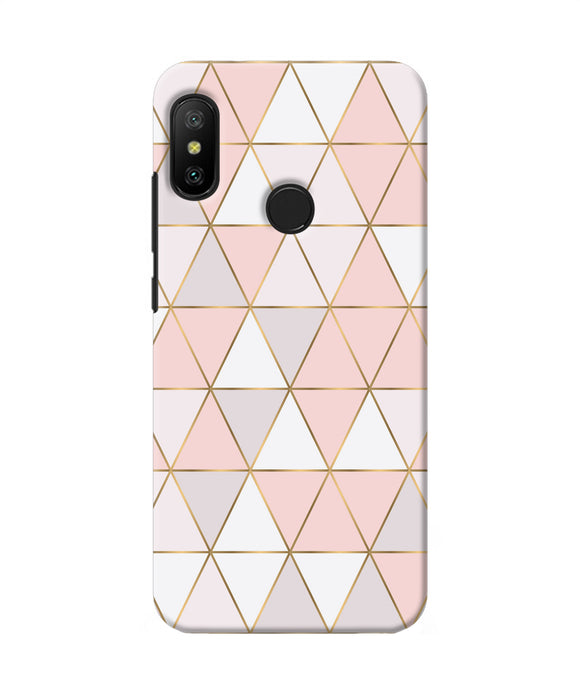 Abstract Pink Triangle Pattern Redmi 6 Pro Back Cover