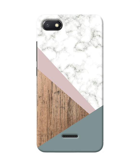 Marble Wood Abstract Redmi 6a Back Cover