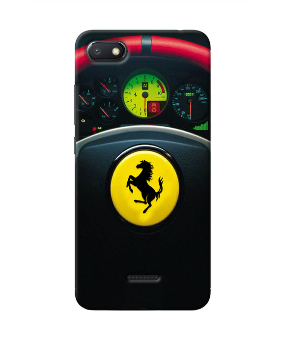 Ferrari Steeriing Wheel Redmi 6A Real 4D Back Cover