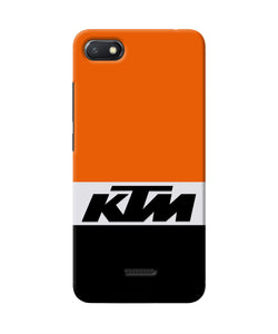 KTM Colorblock Redmi 6A Real 4D Back Cover