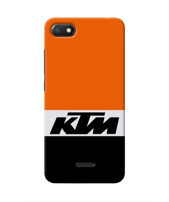 KTM Colorblock Redmi 6A Real 4D Back Cover