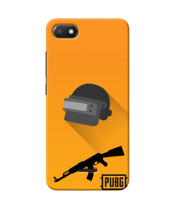 PUBG Helmet and Gun Redmi 6A Real 4D Back Cover