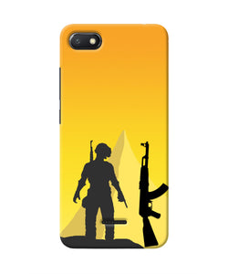 PUBG Silhouette Redmi 6A Real 4D Back Cover