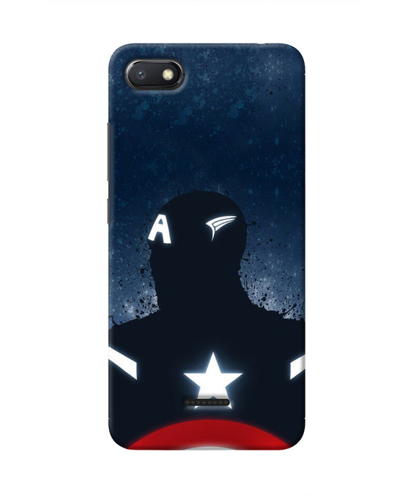 Captain america Shield Redmi 6A Real 4D Back Cover