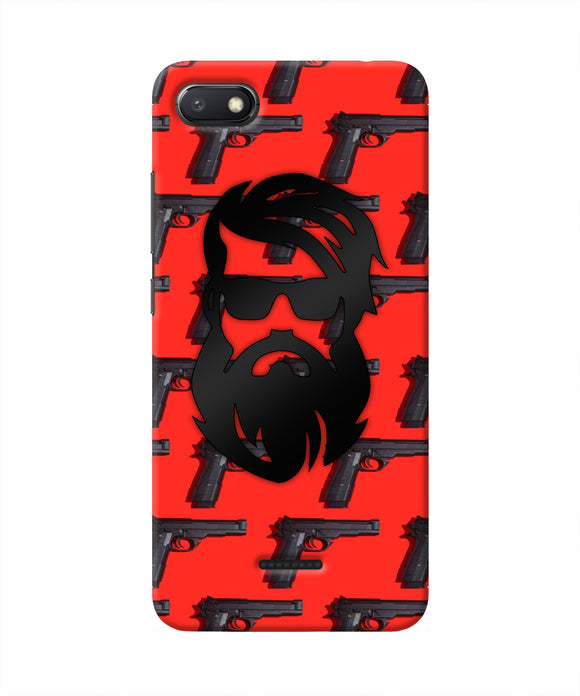 Rocky Bhai Beard Look Redmi 6A Real 4D Back Cover