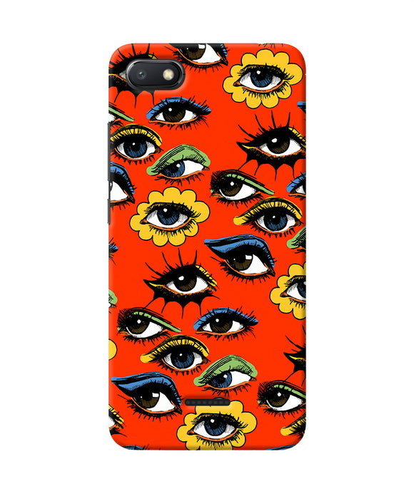 Abstract Eyes Pattern Redmi 6a Back Cover