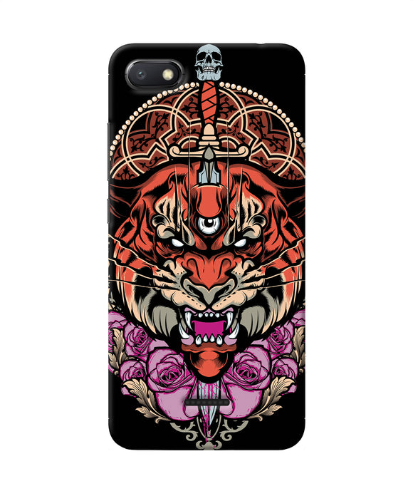 Abstract Tiger Redmi 6a Back Cover