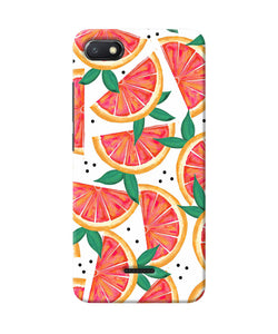 Abstract Orange Print Redmi 6a Back Cover