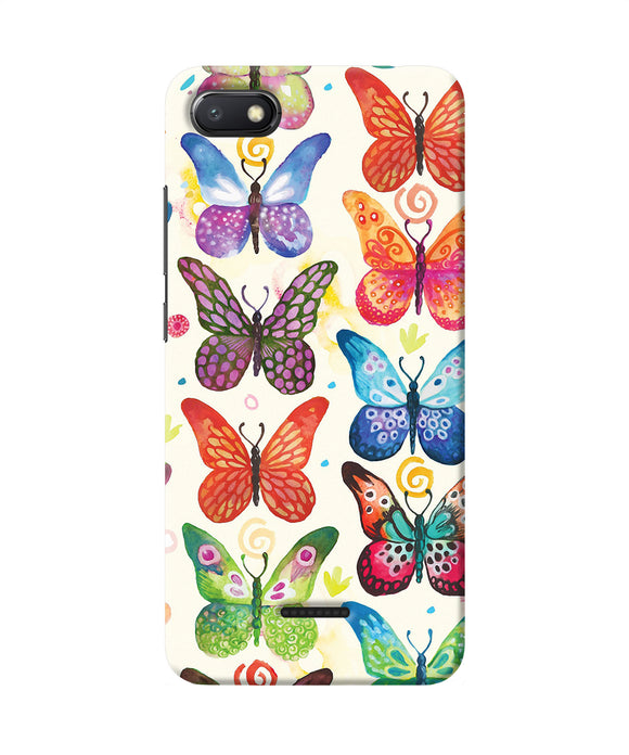 Abstract Butterfly Print Redmi 6a Back Cover
