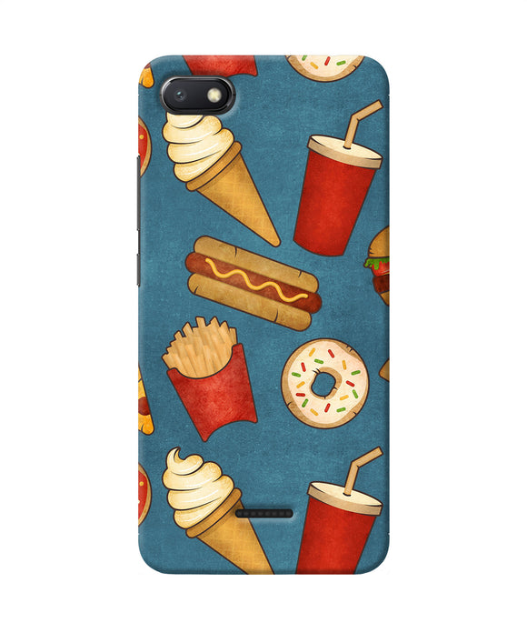 Abstract Food Print Redmi 6a Back Cover
