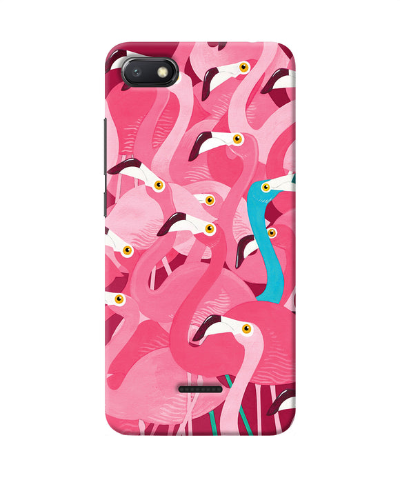 Abstract Sheer Bird Pink Print Redmi 6a Back Cover