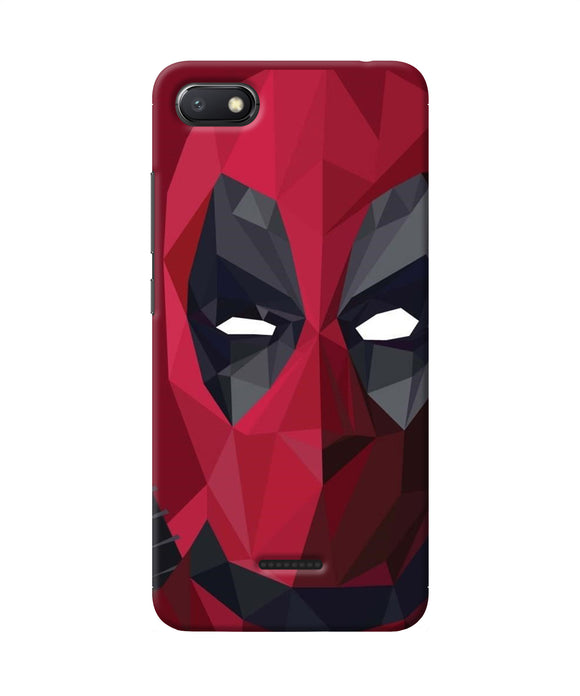 Abstract Deadpool Mask Redmi 6a Back Cover