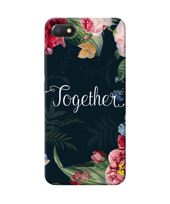 Together Flower Redmi 6a Back Cover